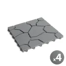 Garden of Eden - Placi paviment pentru gradini 29 x 29 x 1,5 cm - model piatra naturala - gri