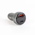 Adaptor bricheta auto cu tip C PD si priza USB, incarcare rapida - afisaj de tensiune - 48W