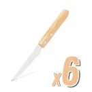 Set de cutite cu maner de lemn - 6 piese