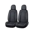 Huse auto premium 5 locuri Carguard Deluxe piele ecologica perforata - negru