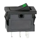 Interupator basculant 1 circuit 15A-12VDC OFF-ON, cu LED verde