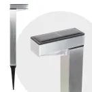 Lampa solara LED, alb rece - Satinat - Metal