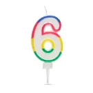 Lumanare pentru tort in forma cifrei 6