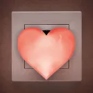 Lumina de veghe model inima (rosu)