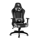Scaun gri de gaming - cu perna de talie si perna pentru cap