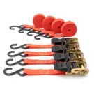 Set 4 chingi cu clichet, rezistent la 680 kg/chinga, TUV/GS – 25 mm × 4.5 m – 680 kg - Carguard - calitate si siguranta garantata!