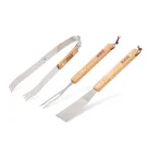 Set de ustensile cu maner de lemn - 3 piese